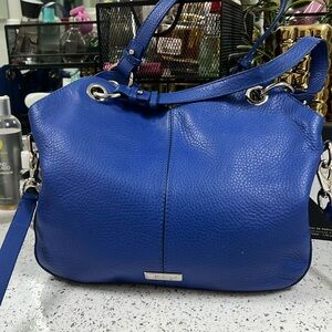 Cole Haan Blue Leather Crossbody Handbag